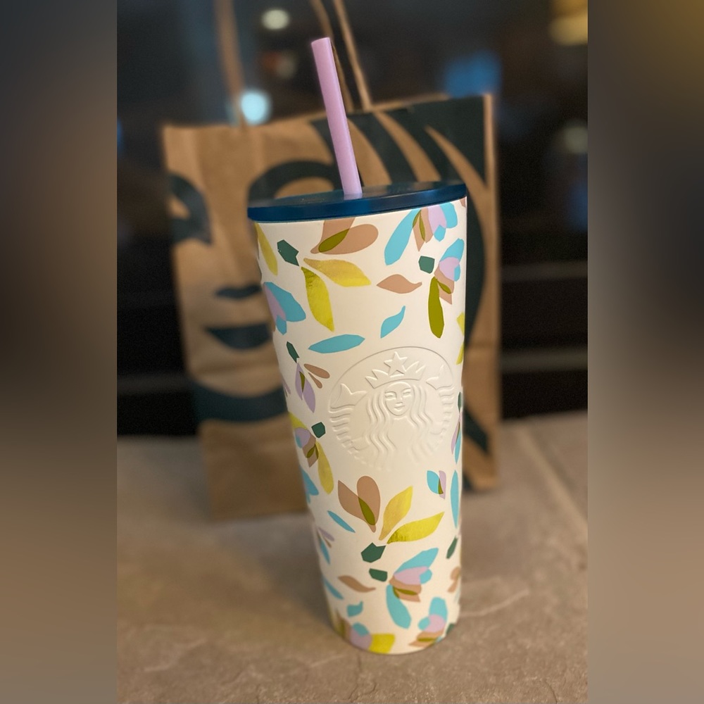 Starbucks Spring 2023 Release floral, Metal, Tumbler!